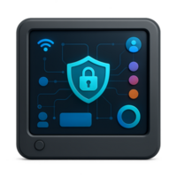 3D Security Interface with Simple Design for Digital Applications png