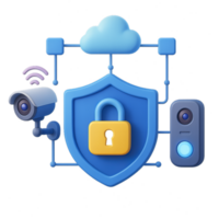 Modern Security Network Concept with Smart Technology Elements png