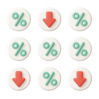 Colorful 3D Icons Set for Simple Data Representation and Composition png
