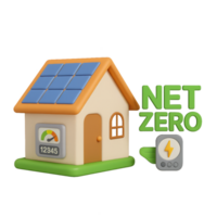 Solar Powered House Model with Net Zero Concept and Energy Meter png