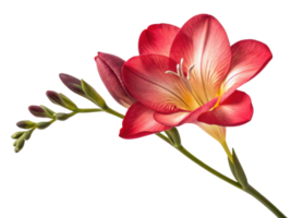 Vibrant freesia flower blooms beautifully, showcasing its delicate petals and captivating colors, perfect for adding elegance to any setting png