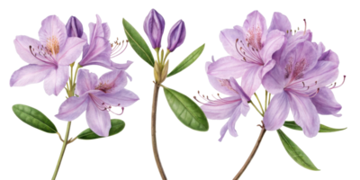 Rhododendron flowers bloom beautifully with delicate petals and vibrant colors, creating stunning display in nature png