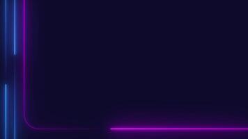 Blue and pink neon lines background animation running from bottom to top. Seamless loop video
