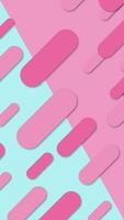 Abstract geometric vertical background animation of capsule curves in soft blue and pink colors. Seamless loop video