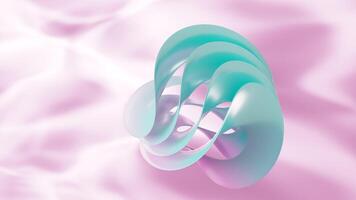 Abstract gradient curved metal background, 3d rendering. video