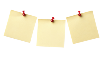 Sticky notes are pinned to surface, creating vibrant and organized display perfect for reminders and ideas png