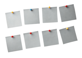 Sticky notes are pinned to board, creating organized space for reminders and ideas, perfect for enhancing productivity and creativity png