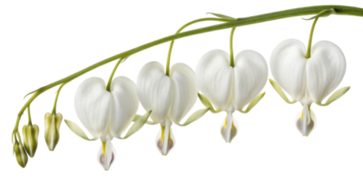 Beautiful arrangement of white flowers resembling hearts, symbolizing love and tenderness, evokes emotions of joy and serenity png