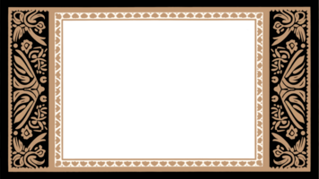 Background with border and frame for design, batik design, traditional design, template cover, insert picture or text, with Copy Space png