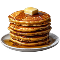 Stack Of Pancakes With Butter And Syrup png