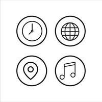 Interactive Web Features Icons vector