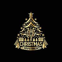 christmas tree with presents and a christmas message vector