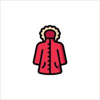 A red coat with a hood on it vector