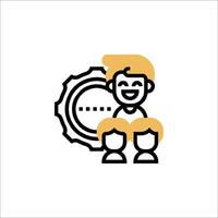 A man and woman are standing in front of a clock vector