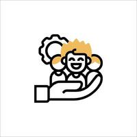 A person holding a hand with a person in it vector