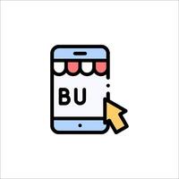 Bu mobile app icon vector