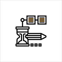 A clock icon with a clock on it vector