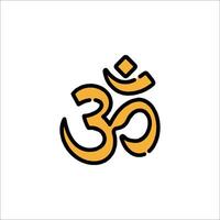 Om symbol in a simple style vector
