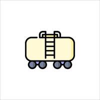 A train with a ladder icon on a white background vector