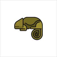 A chamelon lizard icon on a white background vector