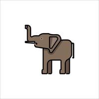 An elephant is standing on a white background vector
