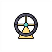 A wheel icon on a white background vector