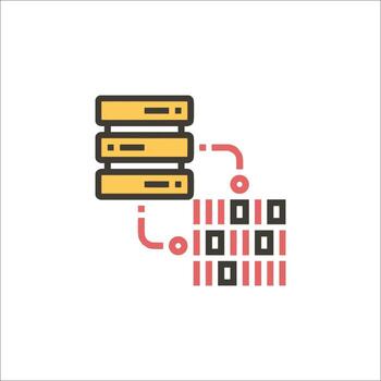 un computadora con un apilar de datos almacenamiento vector