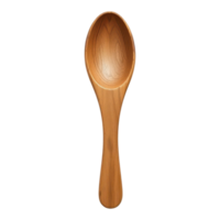Natural Wooden Spoon with Smooth Grain Texture for Cooking and Decorative Use png