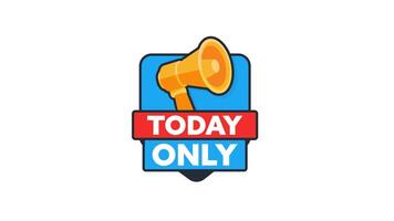 Today only offer with megaphone on white and green screen video