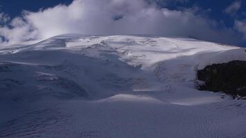Massive snowfields and ice ridges on Elbrus mountain, Caucasus video