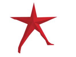 Red star symbol representing strength and unity for design use png