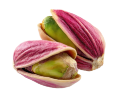 Pistachio nuts in open shells ready for healthy snacking png