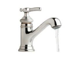 Modern bathroom faucet with flowing water for home design ideas png