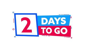 Animated Countdown Banner Showing 2 Days to Go video