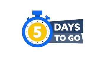 Five days to go with animated countdown timer video