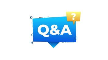 Questions and answers speech bubble with question mark appearing on white and green screen background video
