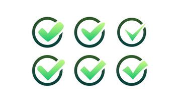 Green Check Mark Appearing in Checkboxes on White and Blue Background video