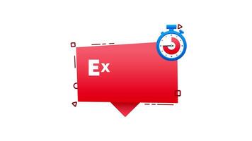 Express Delivery Animated Banner with Chronometer on White and Green Screen Background video
