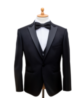 Elegant tuxedo on a mannequin designed for formal occasions and events png