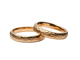 elegante martelado Casamento argolas para Eterno comprometimento png