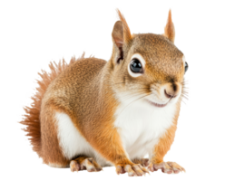 Portrait of a cute squirrel in a natural pose png
