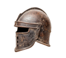 Antique knight helmet showcasing historical craftsmanship and design png