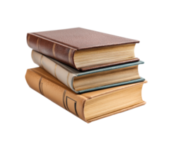 Timeless collection of classic hardcover books stacked for reading png