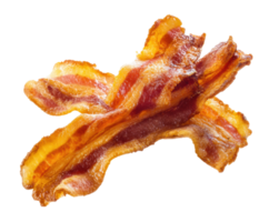 Crispy bacon strips for breakfast or savory dishes png