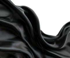 Soft and shiny black fabric texture for elegant design projects png