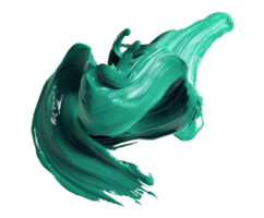 Abstract turquoise paint swirl for creative projects png