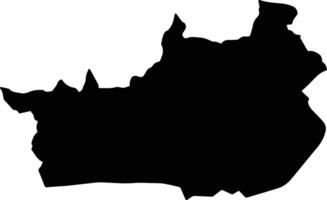 Adansi North Ghana silhouette map vector