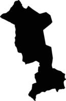 Agotime Ziope Ghana silhouette map vector