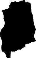 Adobha Eritrea silhouette map vector