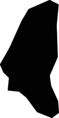 Ahoada West Nigeria silhouette map